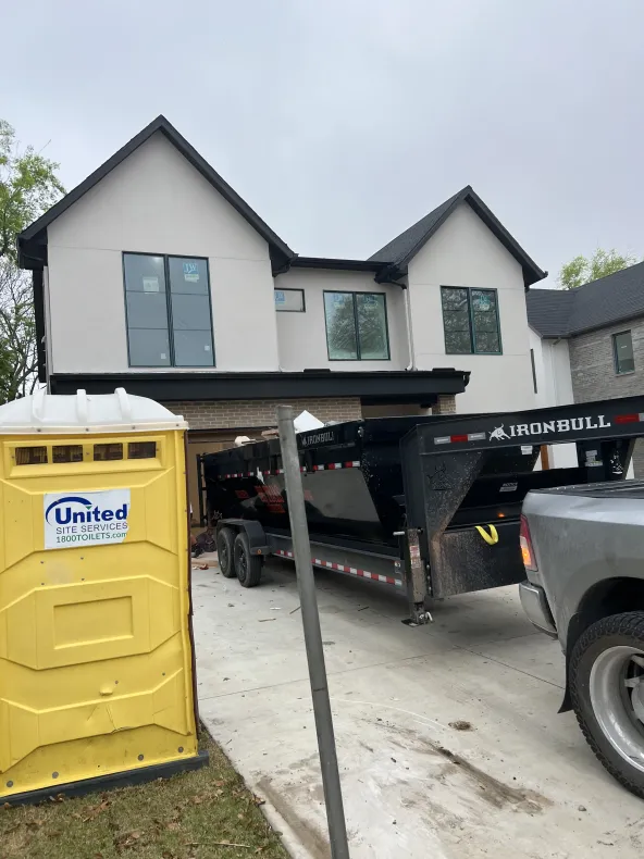 Big Tejas dumpster rental at job site in Dallas